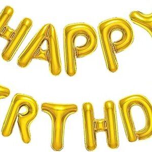 " Happy Birthday" Gold Balloons / 13 pc / 16 in / NEW